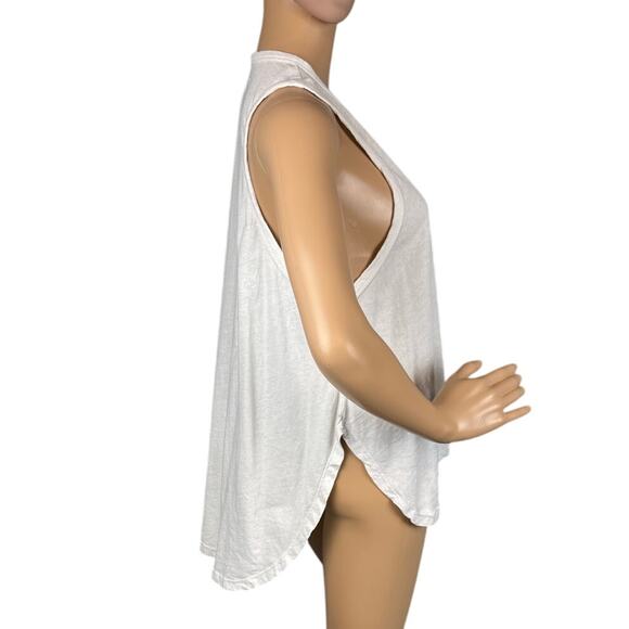Frank & Eileen tee lab Womens Muscle Tee Hi Low Hem Vintage White Size XS NWOT - Picture 2 of 9